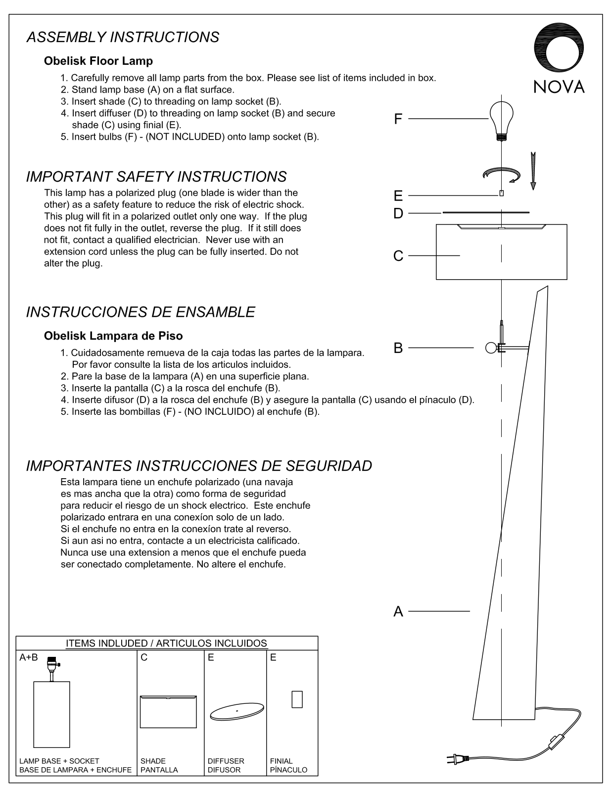 Nova 11891 User Manual