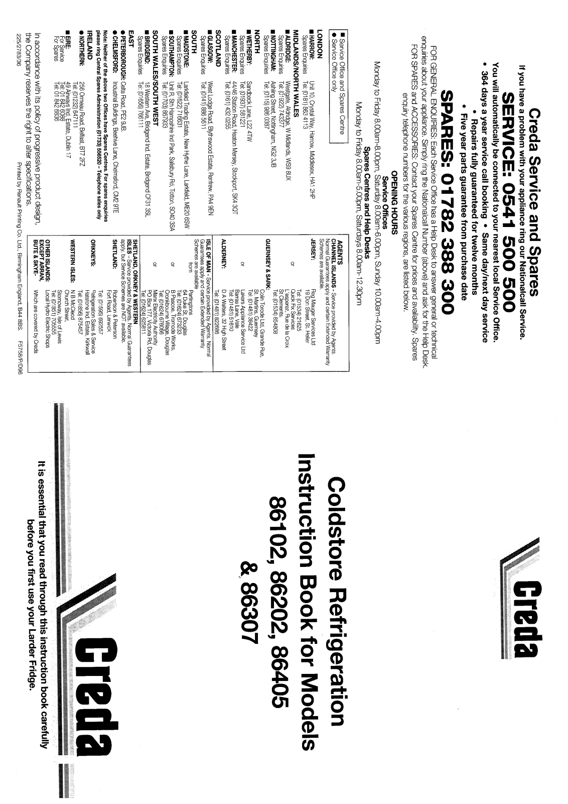 Creda HB86501 User Manual