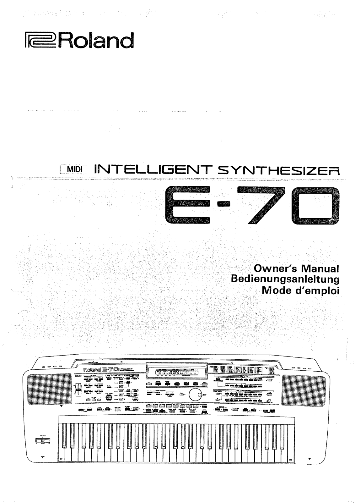 ROLAND E-70 User Manual