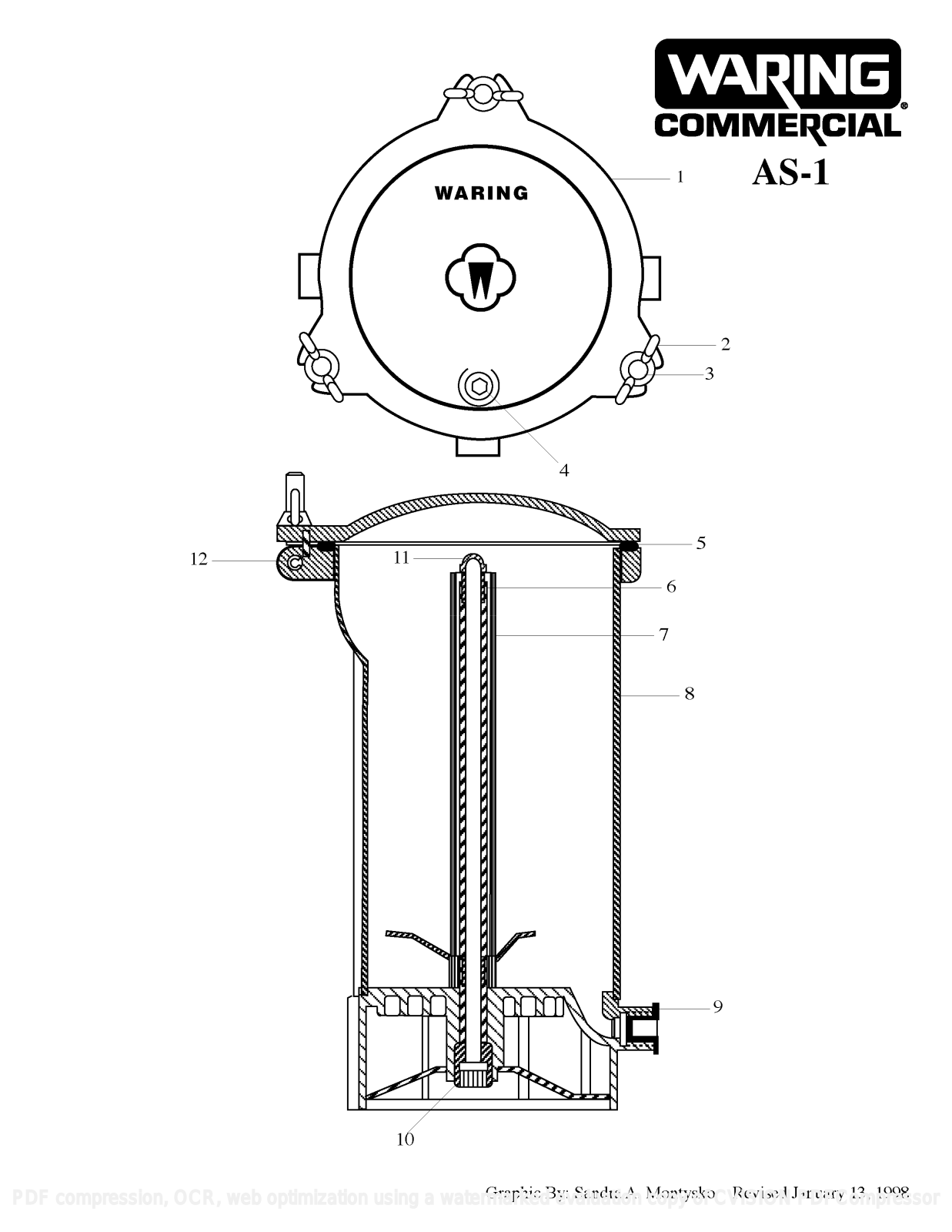 Waring AS-1 Parts List