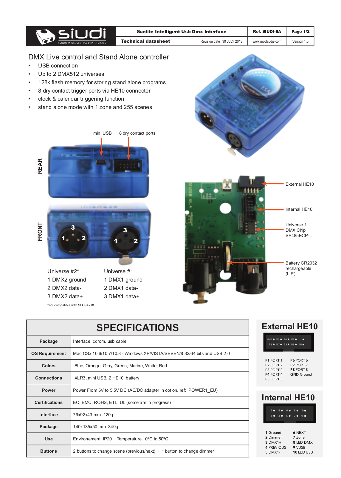 SUNLITE SLESA-U8 siudi_8a_datasheet_en.pdf - ManualMachine.com