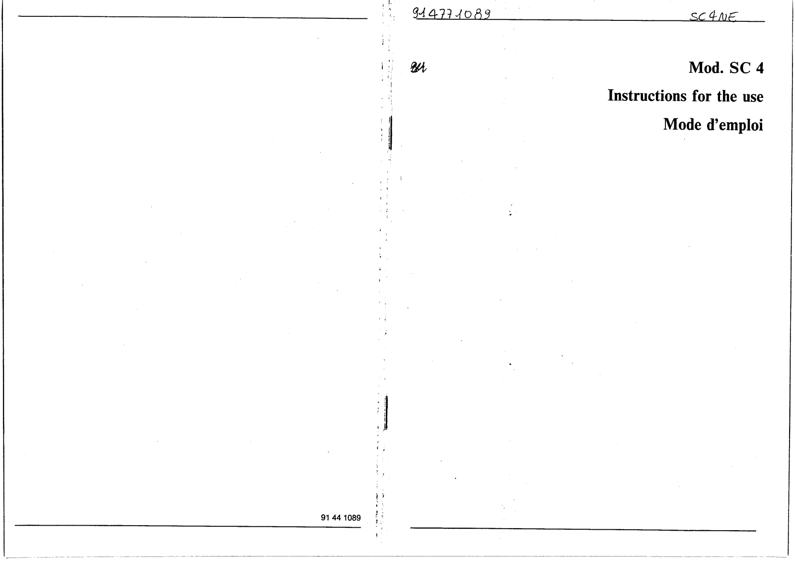 SMEG SC34ANE User Manual