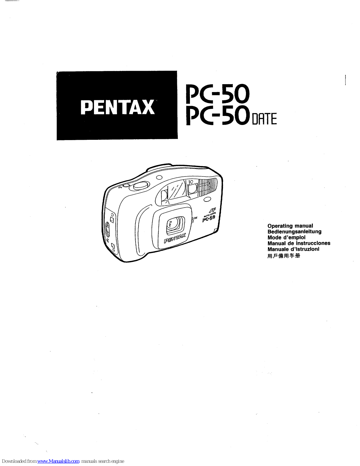 Pentax PC-50 DATE Operation Manual