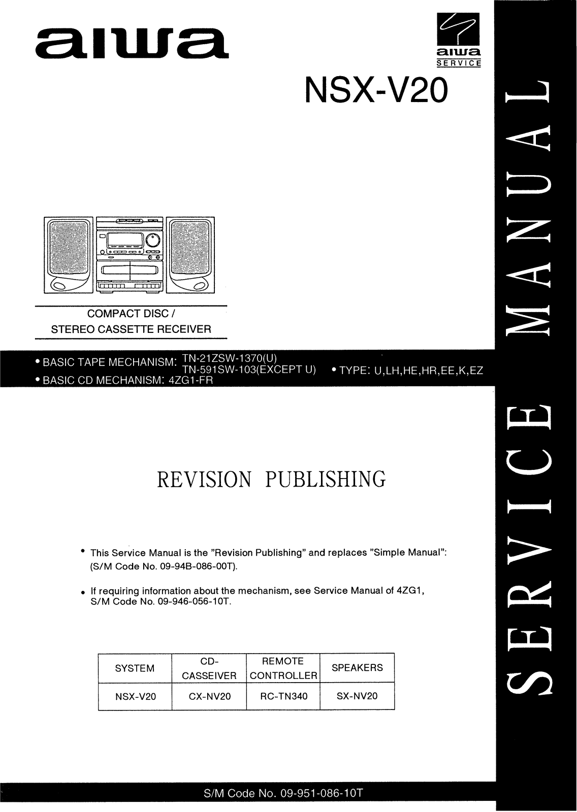 Aiwa NSXV-20 Service manual