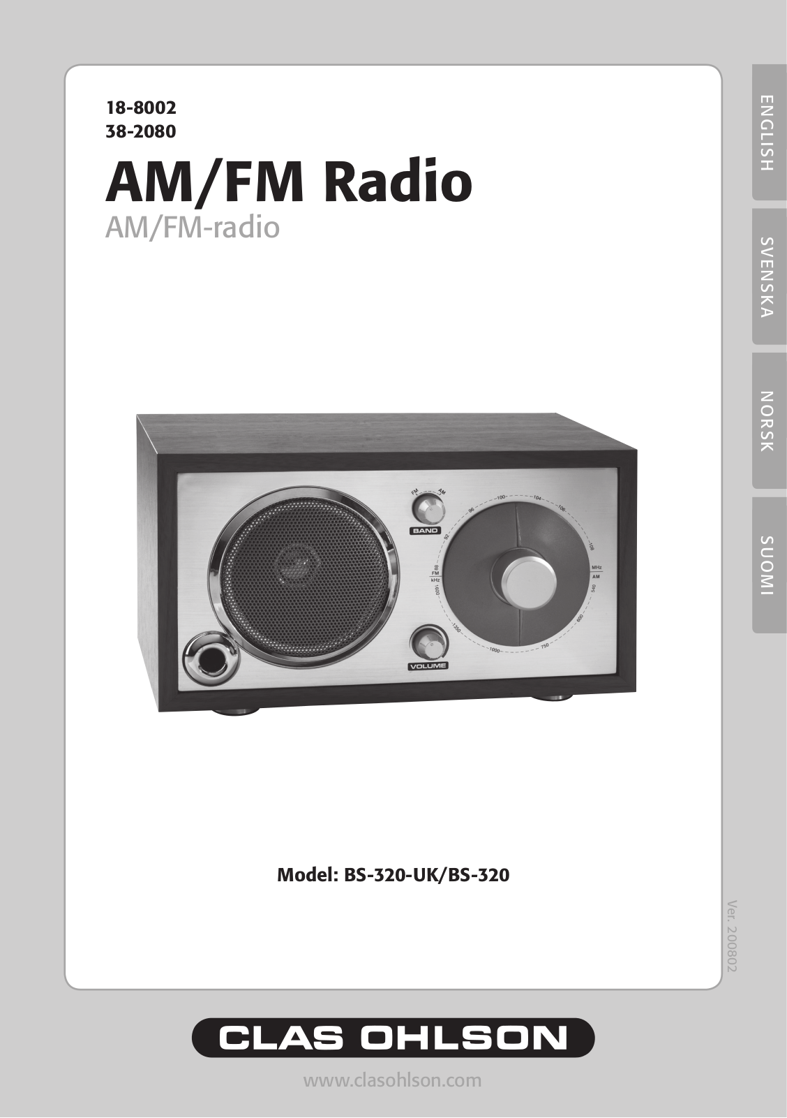 Clas Ohlson BS-320-UK, BS-320 Instruction Manual