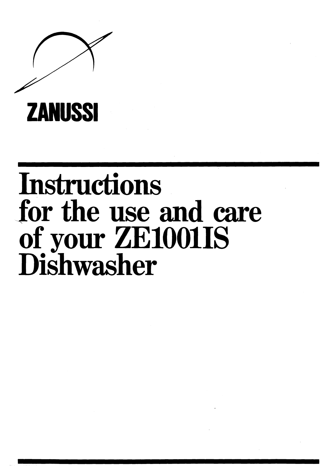 Zanussi ZE1001IS User Manual