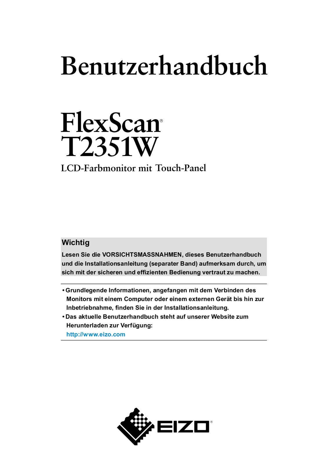 Eizo FLEXSCAN T2351W User Manual