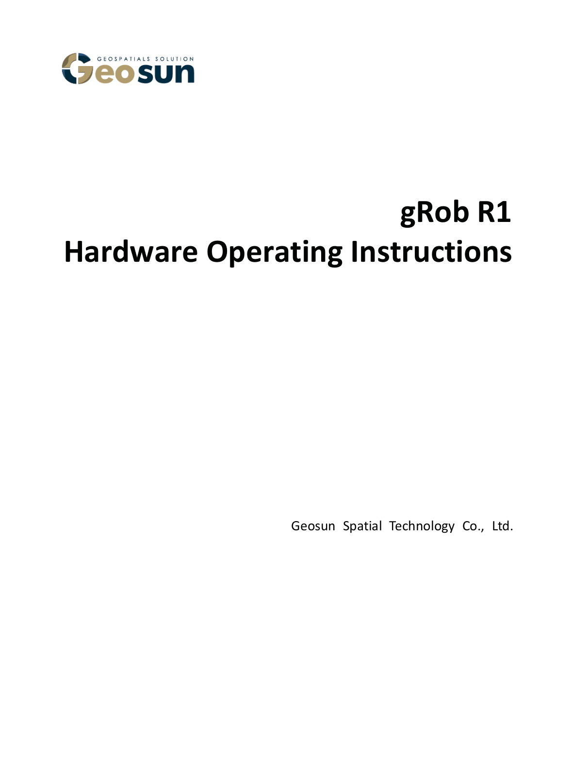 Wuhan Geosun Navigation Technology R1 User Manual