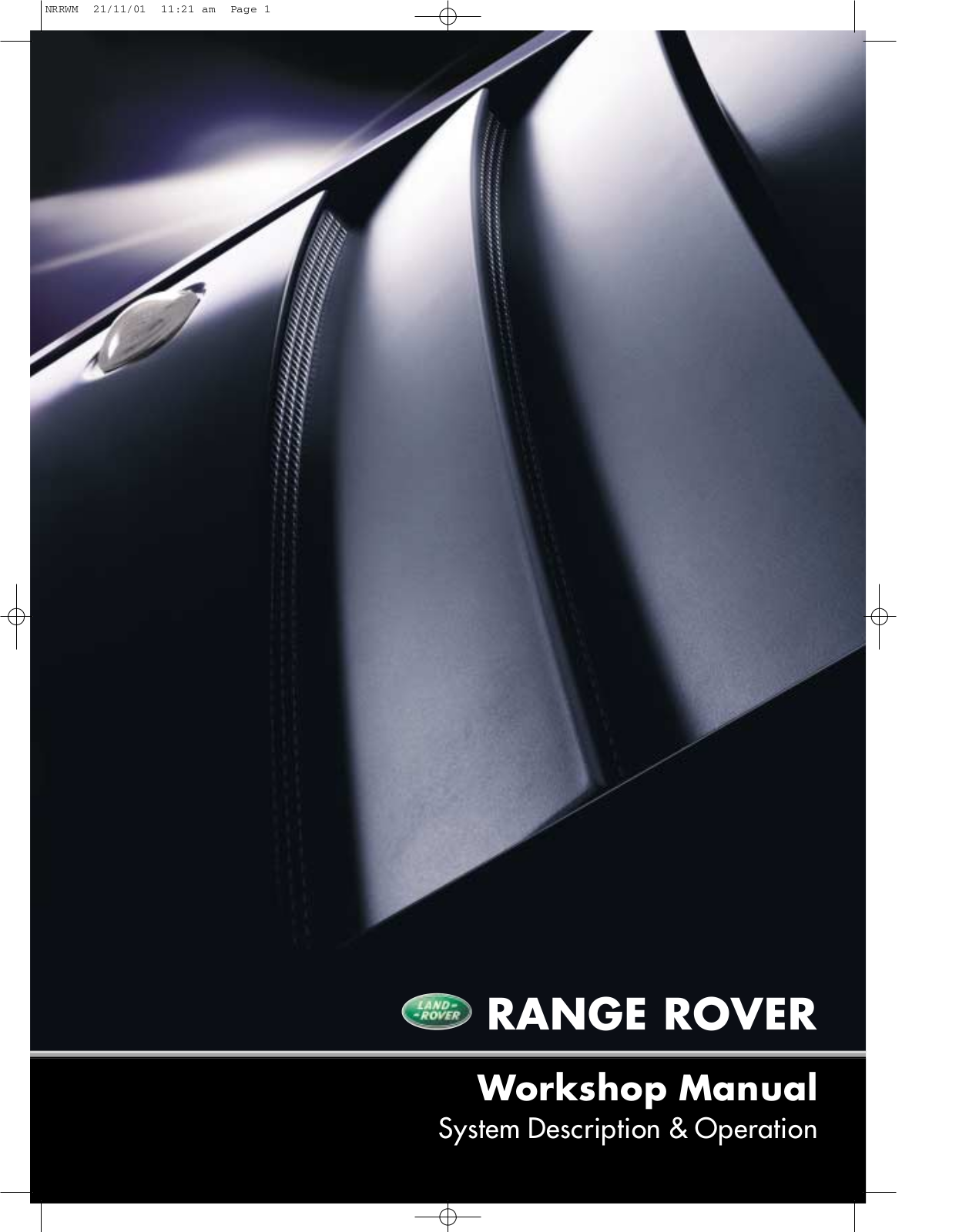 Land Rover Range Rover 2002 User Manual