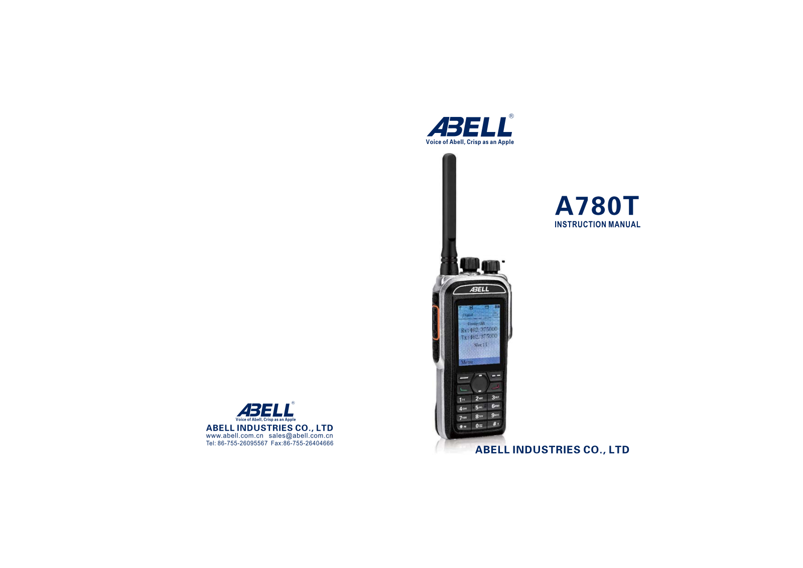 ABELL A780T User Manual