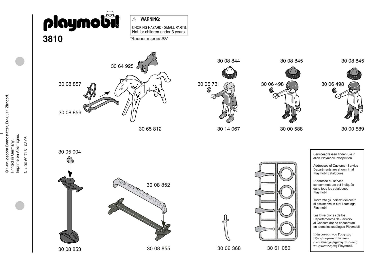 Playmobil 3810 Instructions