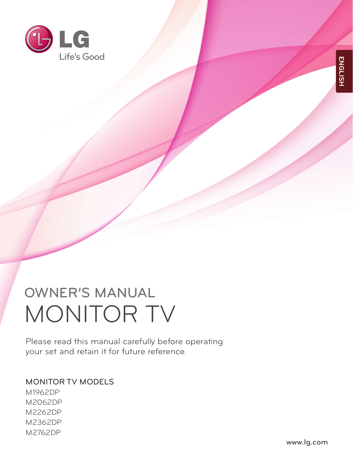 LG M2762DP, M1962DP, M2062DP-PR, M2362DP User Manual