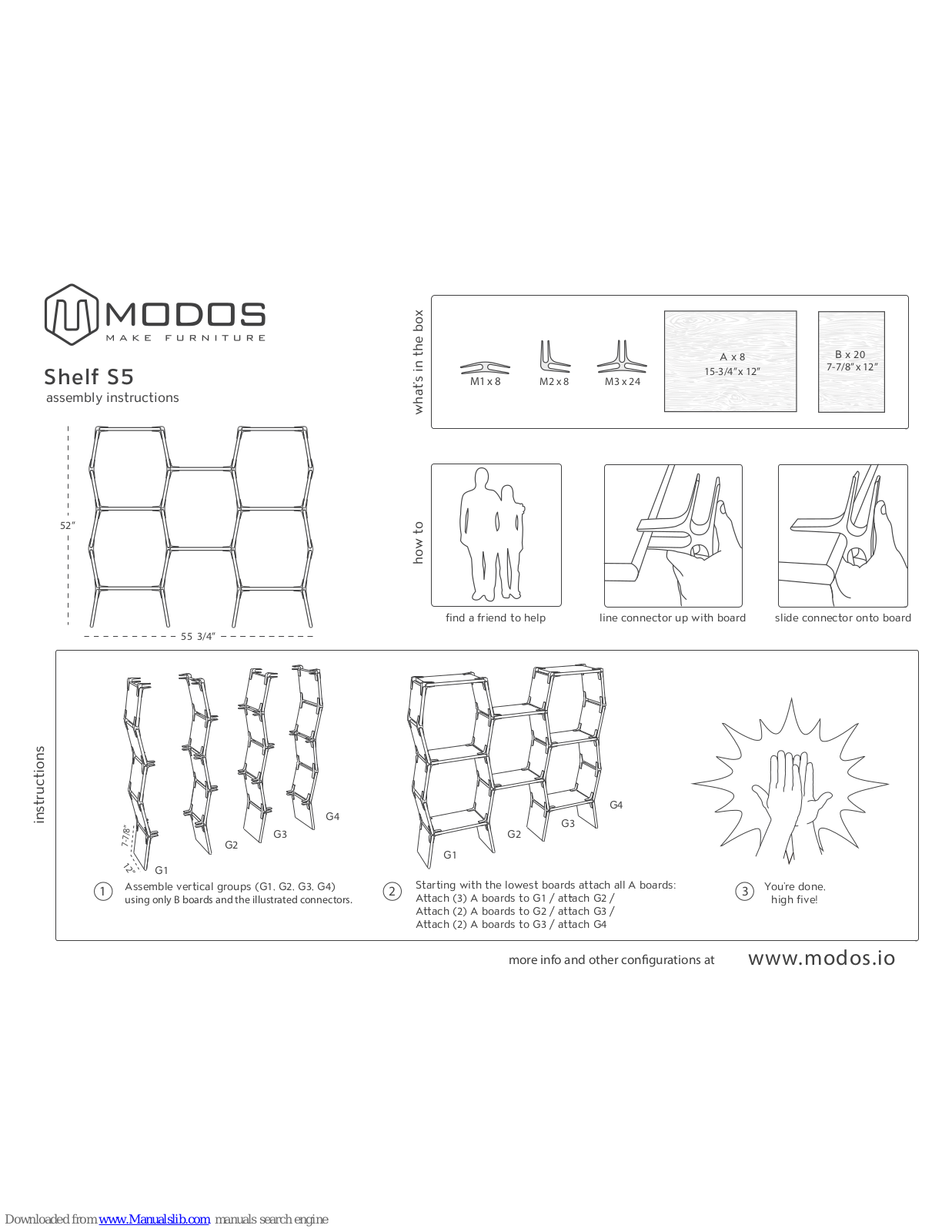 MODOS S5 Assembly Instructions Manual - ManualMachine.com