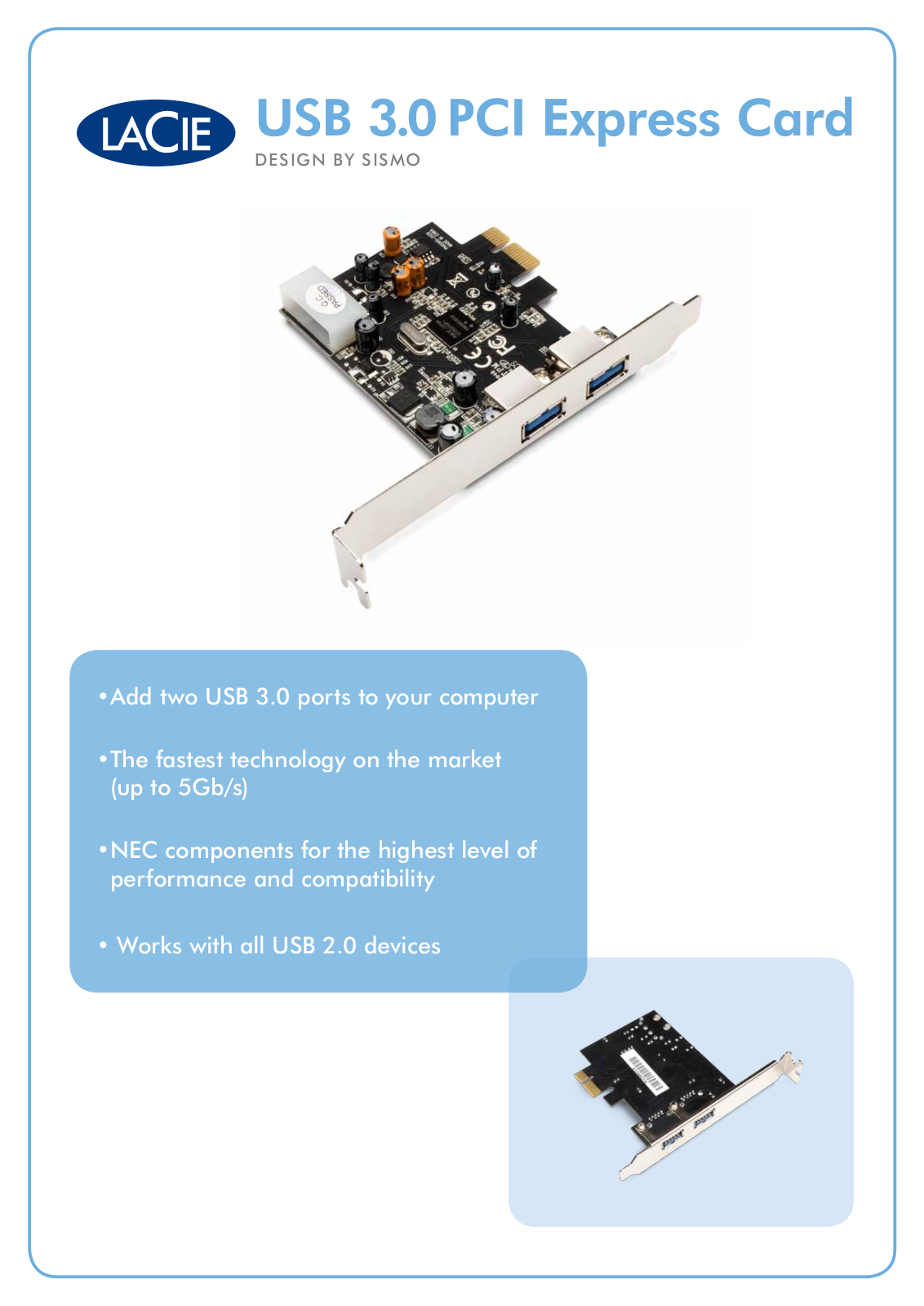 Lacie USB 3.0 PCI EXPRESS CARD User Manual