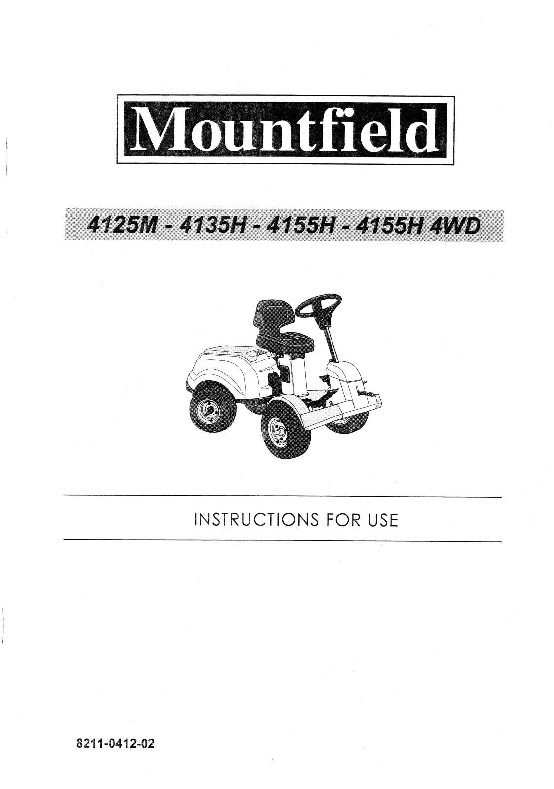 Mountfield 4125M user Manual