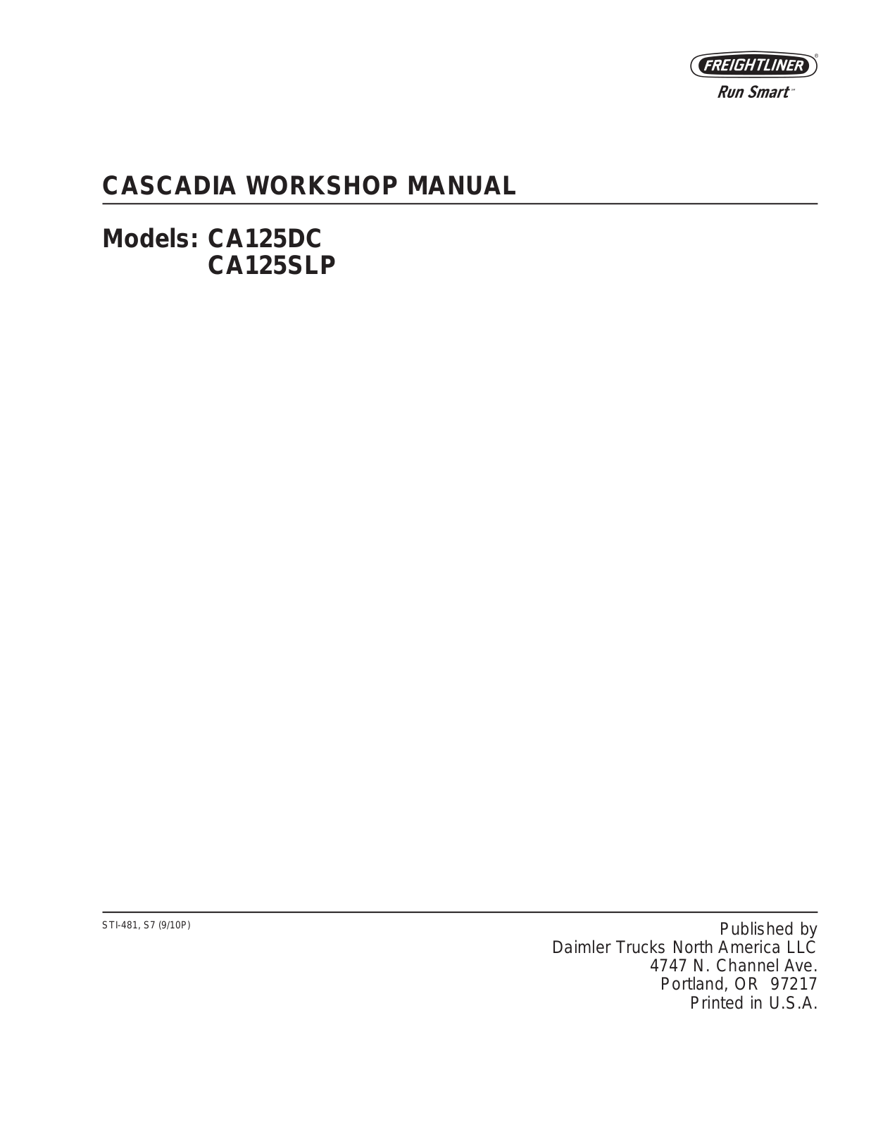 Freightliner Cascadia Service Manual