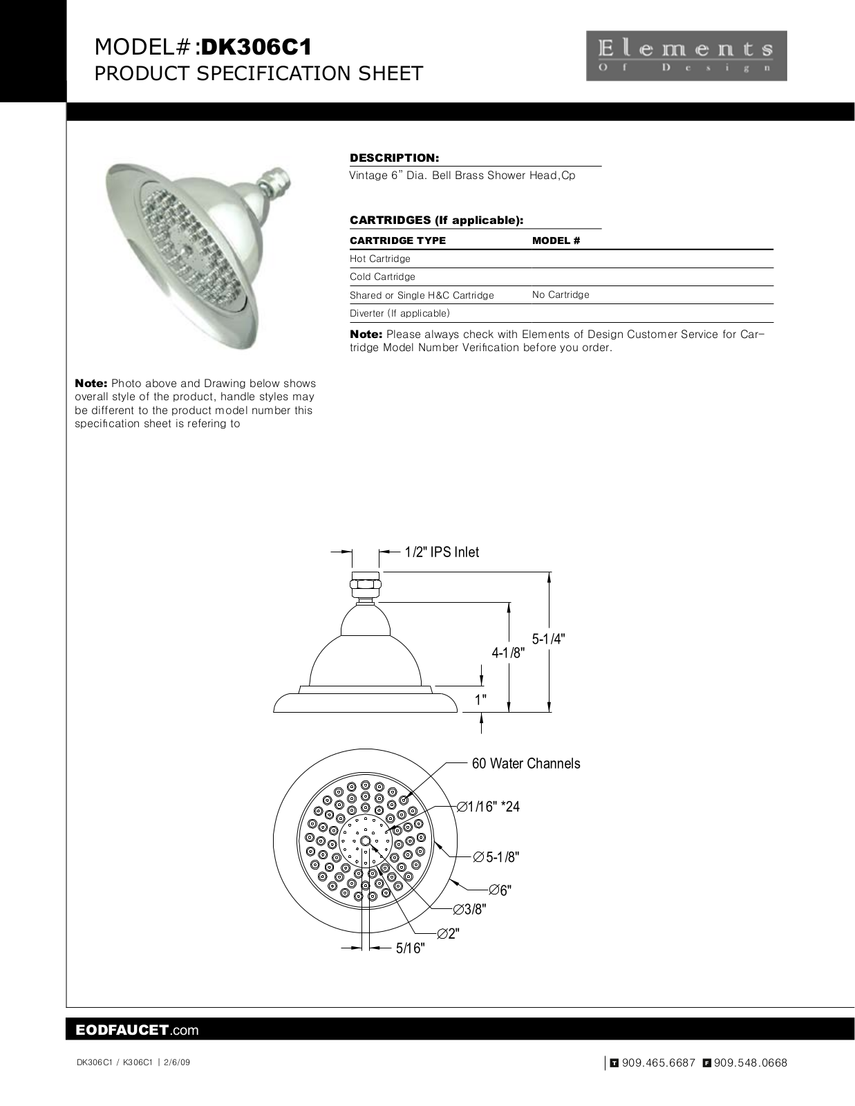 Elements of Design EDE1006 Specification - ManualMachine.com