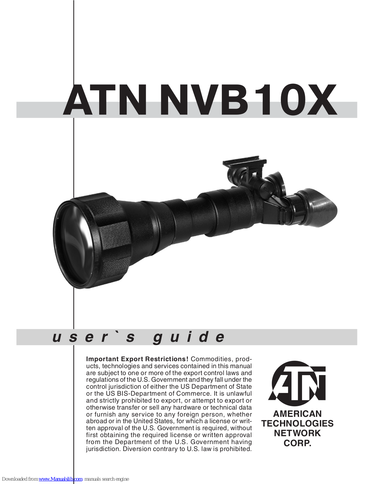 ATN NVB10X User Manual