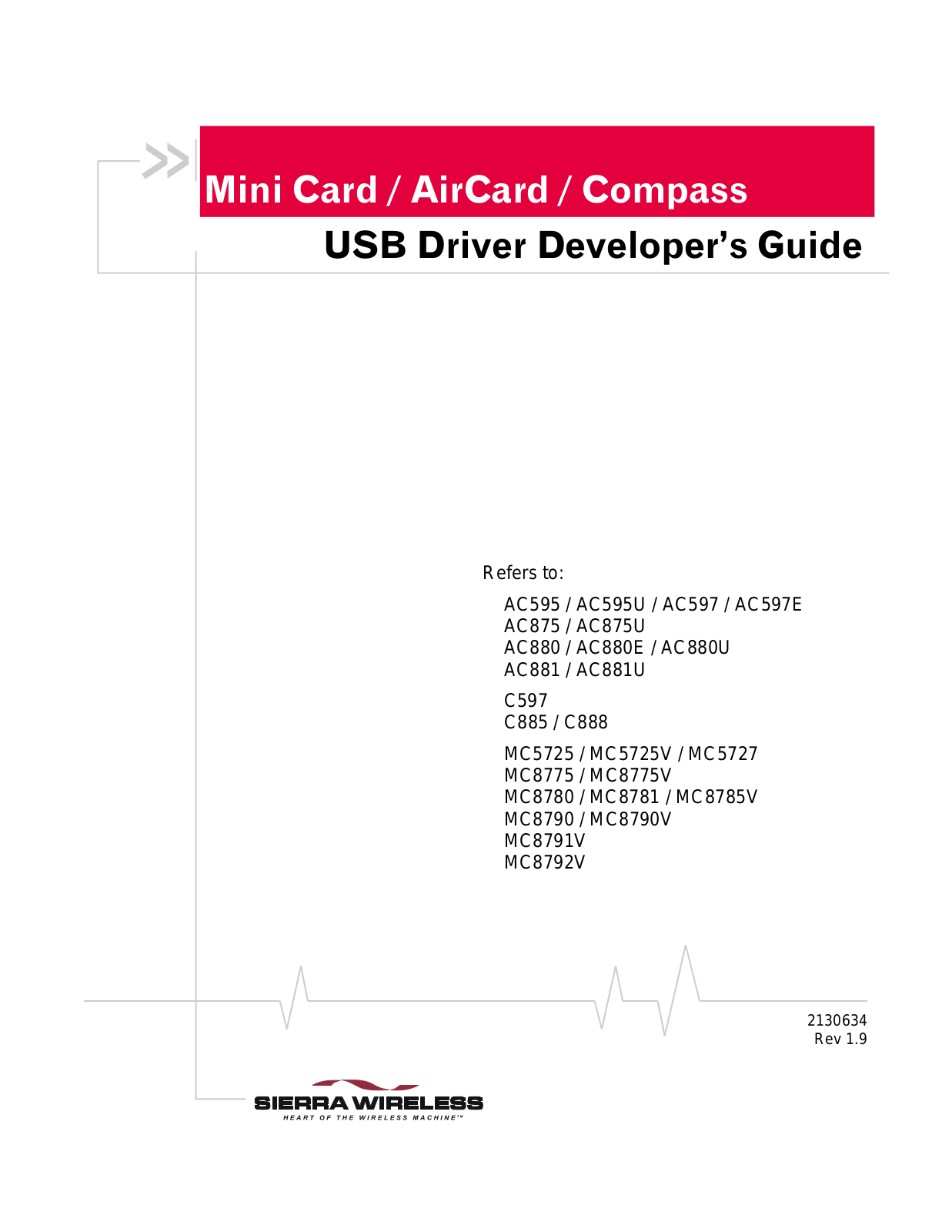 Sierra Wireless AC595,AC595U,AC597,AC597E,AC875,AC875U,AC880,AC880E,AC880U,AC881,AC881U,C597,C885,C888,MC5725,MC5725V,MC5727,MC8775,MC8775V,MC8780,MC8781,MC8785V,MC8790,MC8790V,MC8791V,MC8792V USB Driver Developer's Guide