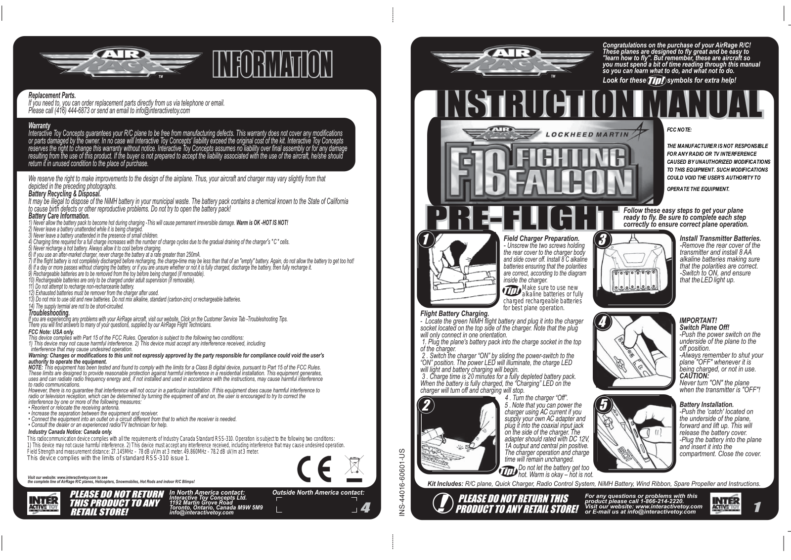 Interactive Toy Concepts 440XXTX49, 440XXRX49 Users Manual - ManualMachine.com