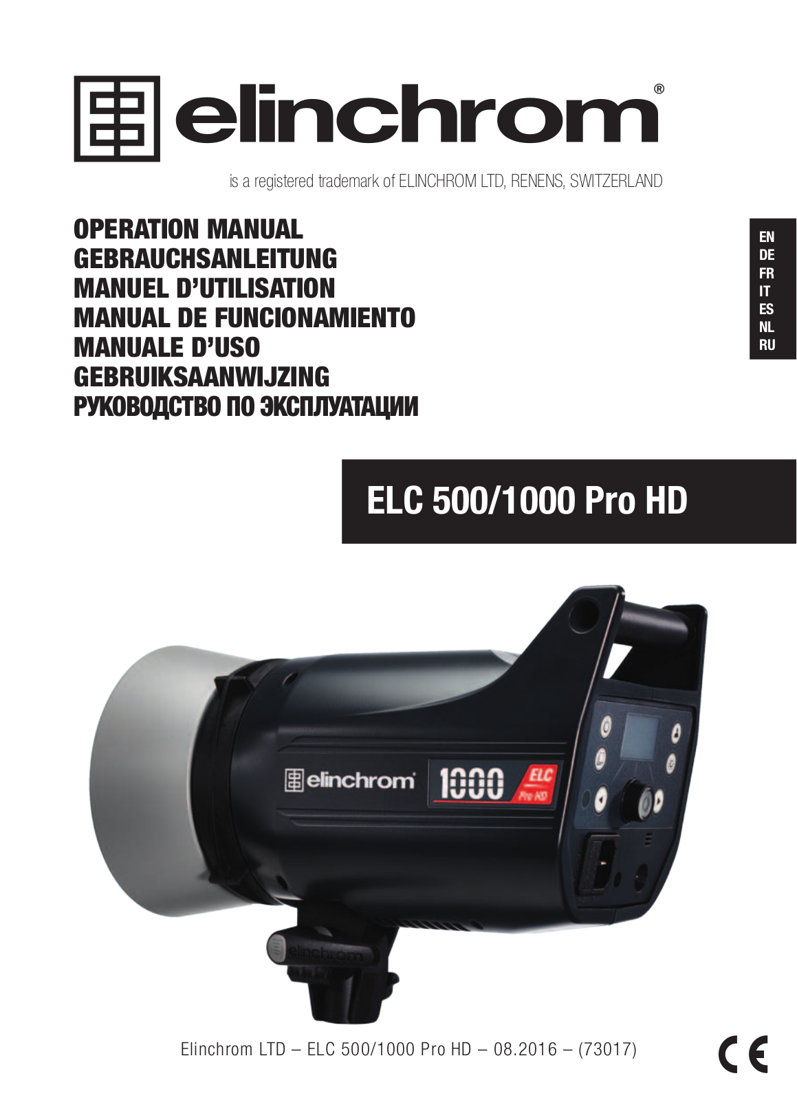 Elinchrom ELC Pro HD 500 User Manual