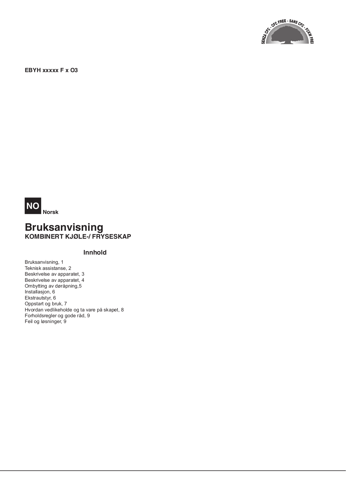 Hotpoint Ariston EBYH 20323 F D O3 User Manual