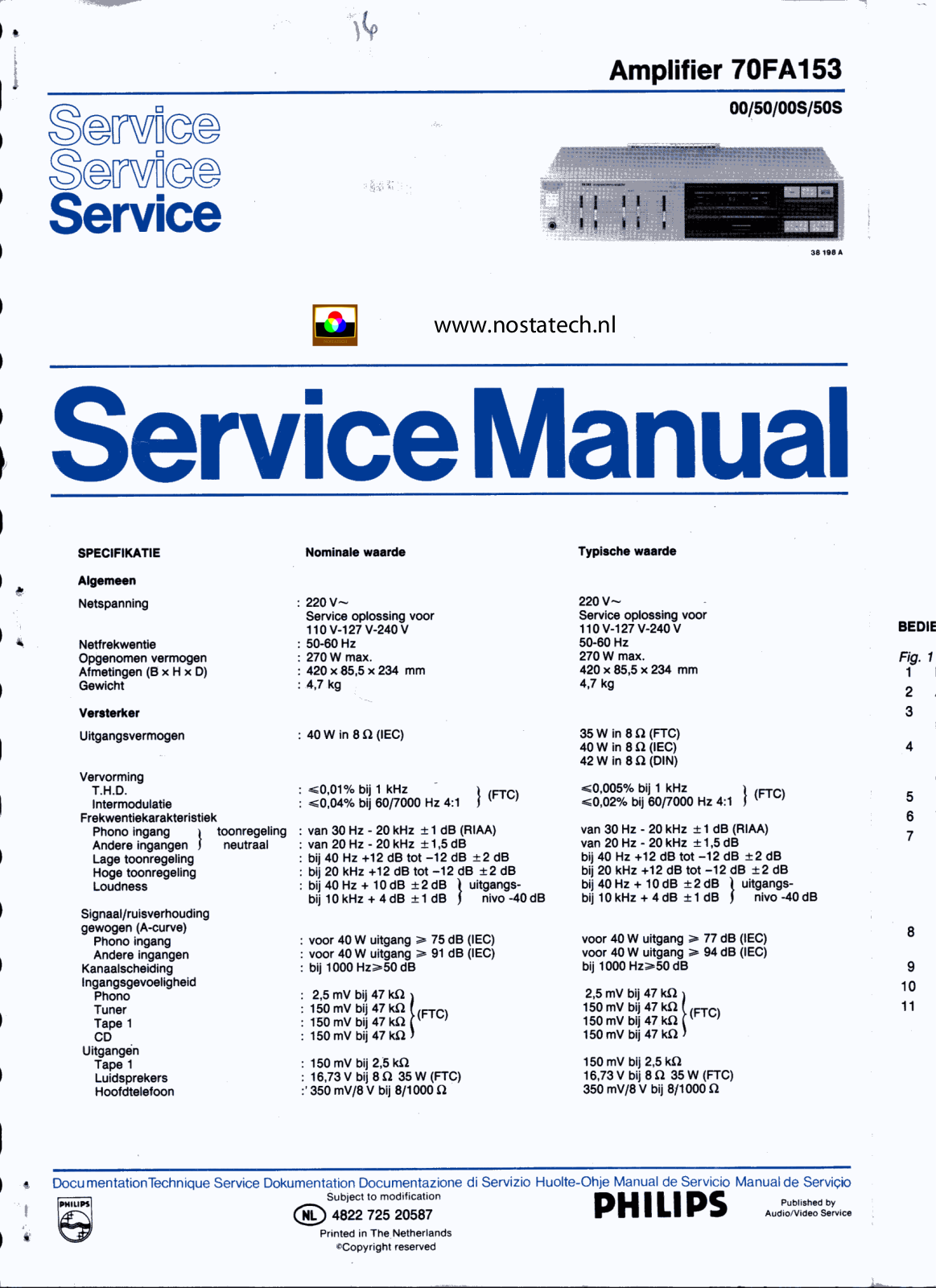 Philips FA-153 Service manual