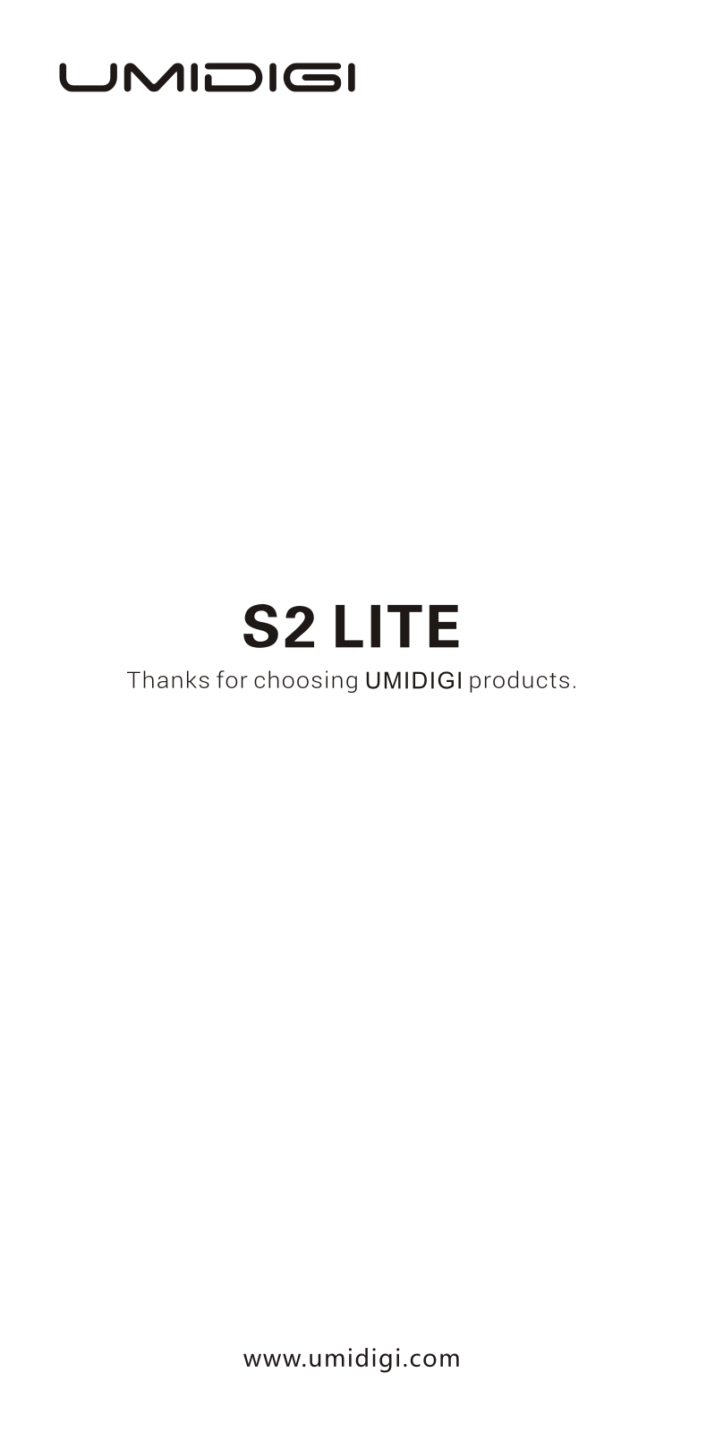 Umidigi S2 Lite Instruction Manual