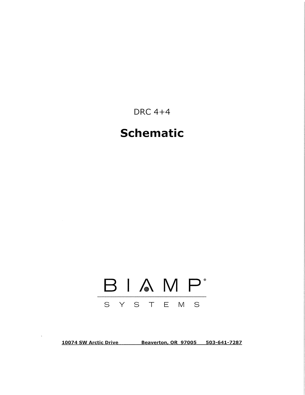 Biamp DRC 4+4 User Manual