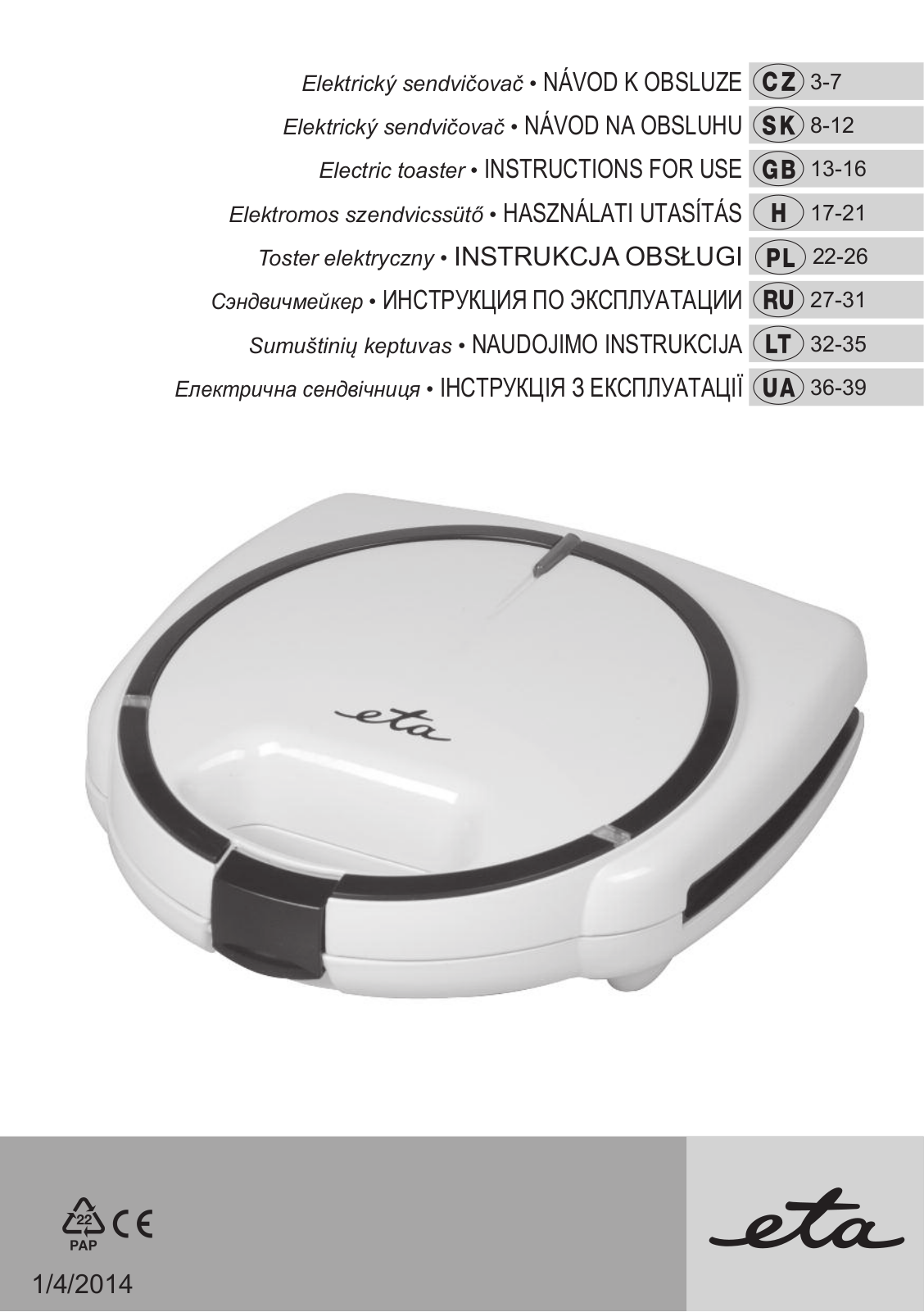 ETA Pievo User Manual