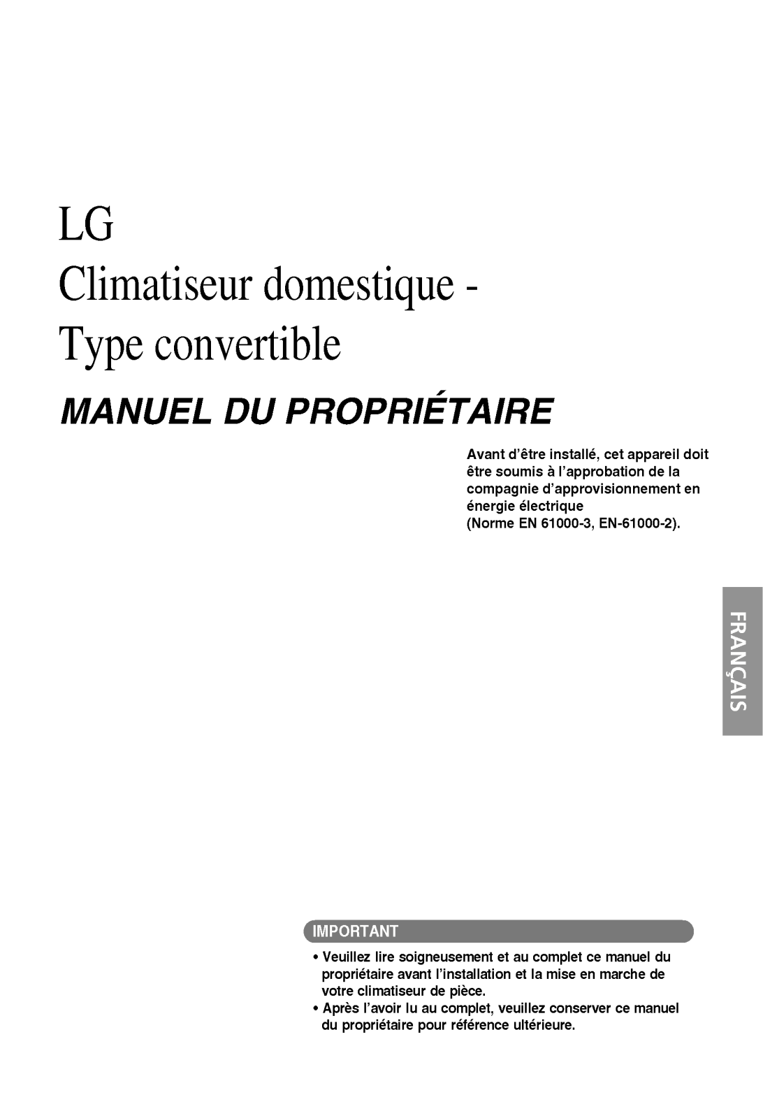 LG UV30 NBB User Manual