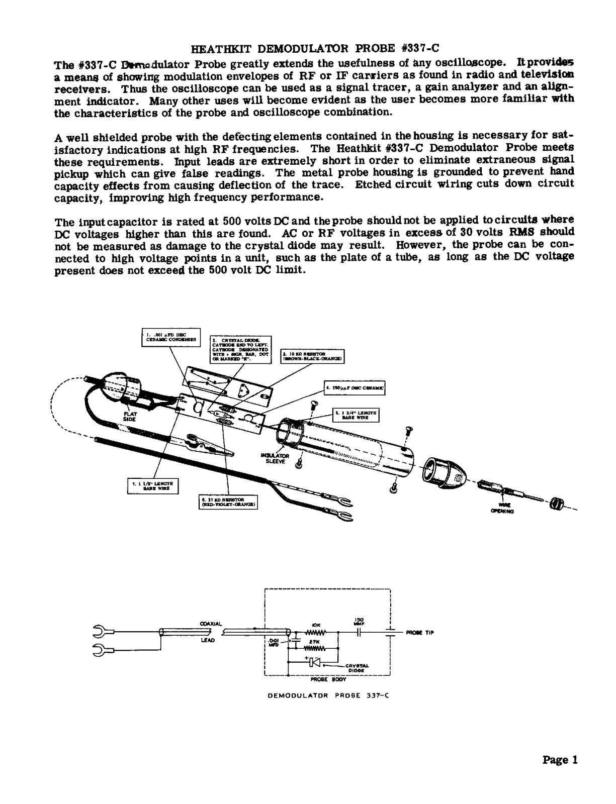 Heath Company 337 kit Owners manual