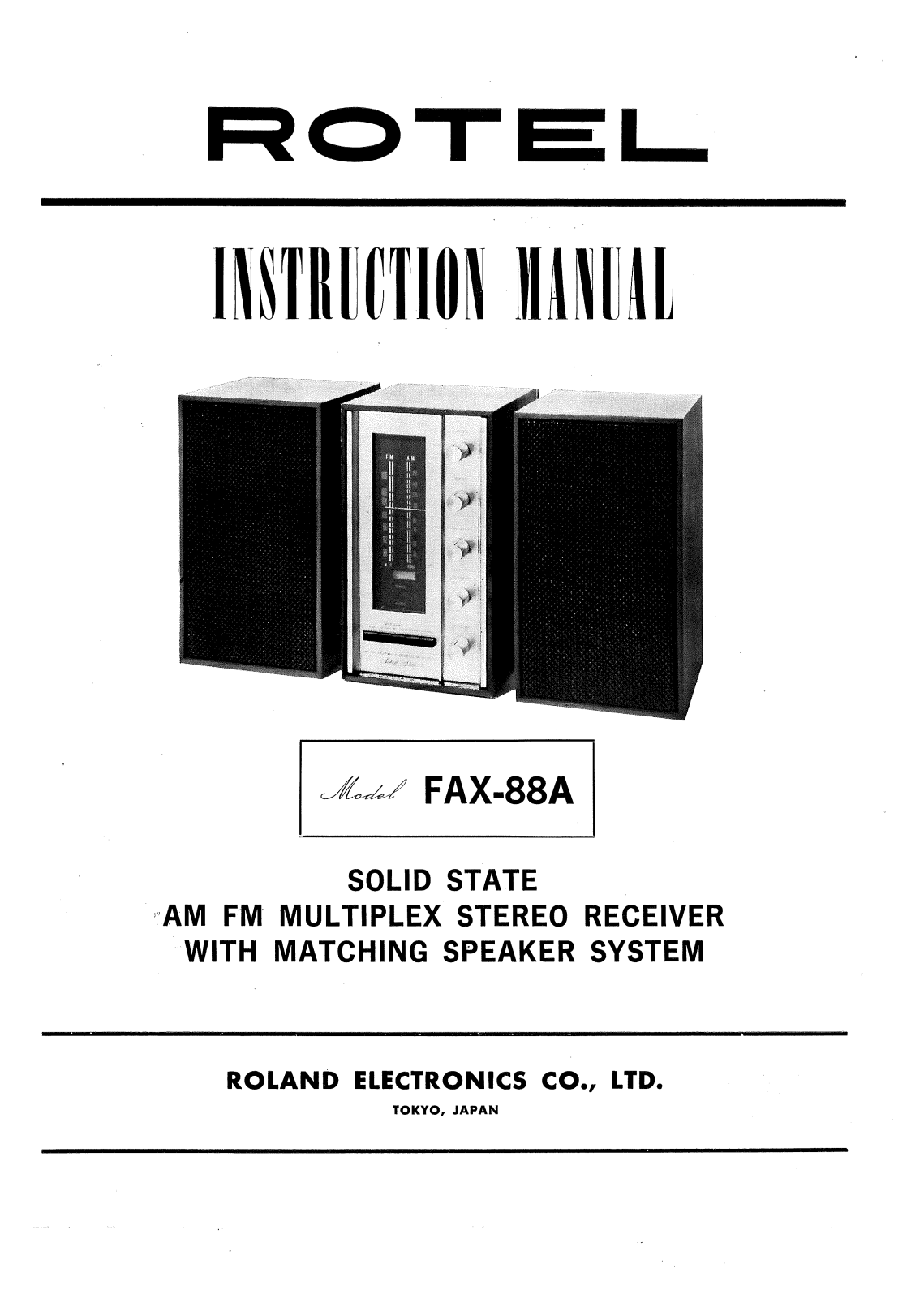 Rotel FAX-88A User Manual