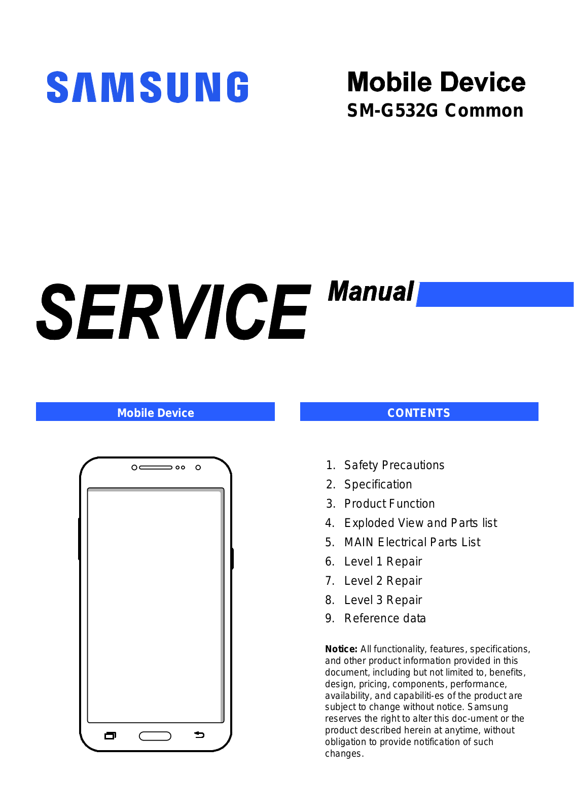 Samsung SM-G532G Schematics COVER