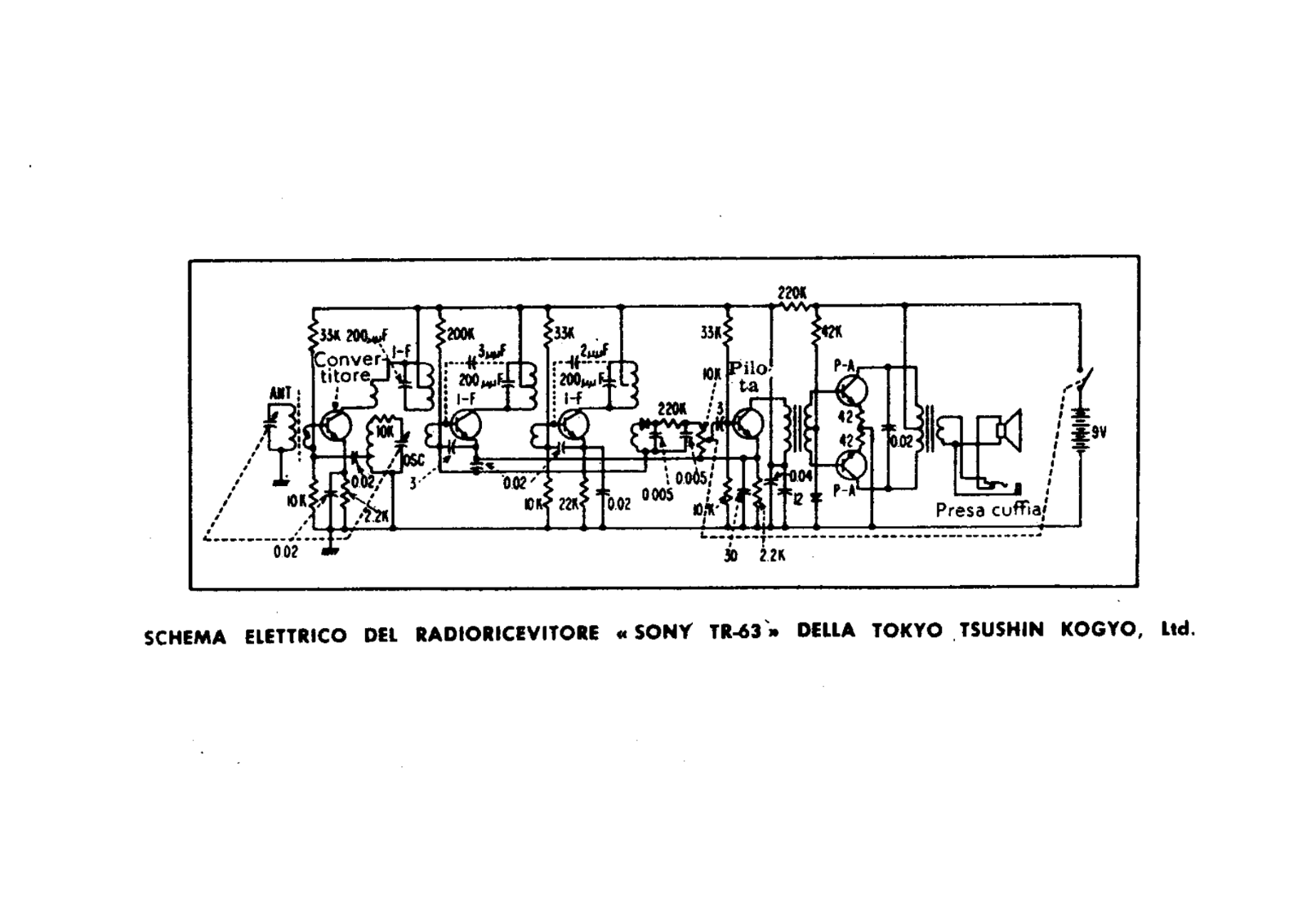 Sony tr 63 schematic