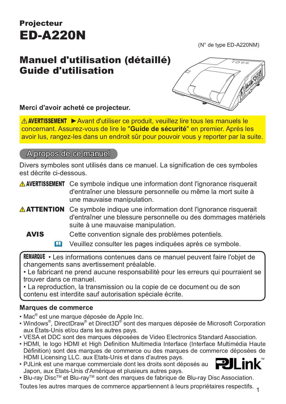 HITACHI ED-A220NM User Manual
