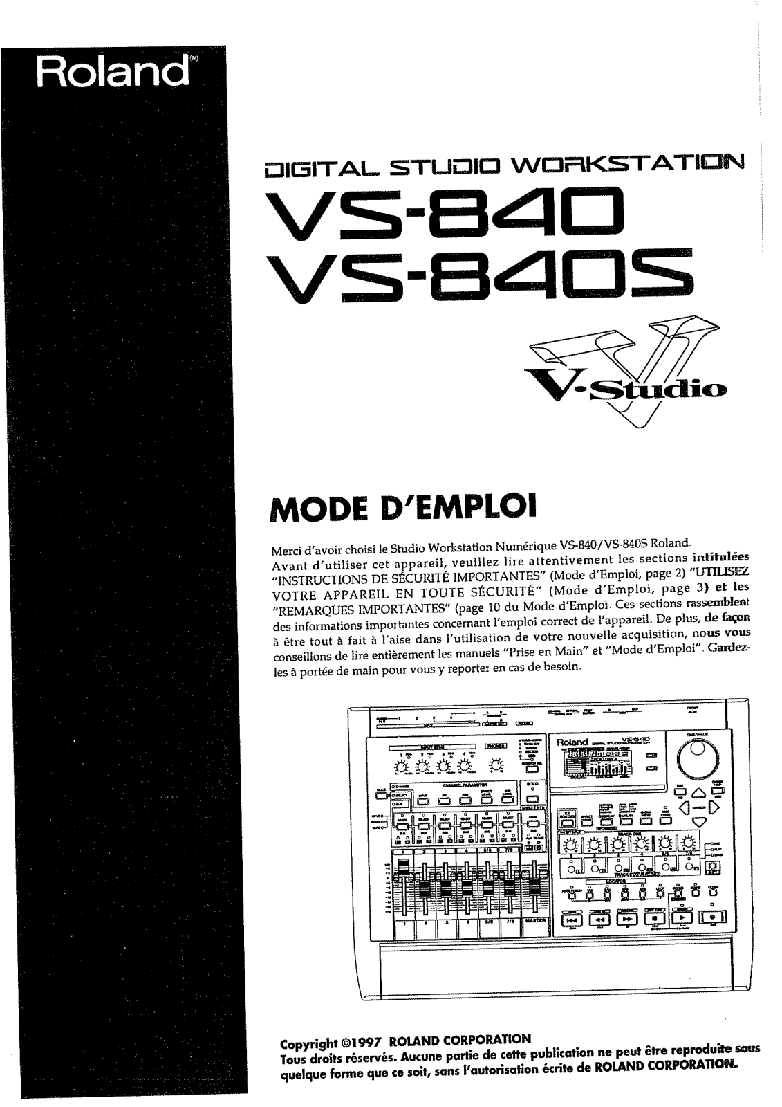 Roland VS-840S, VS-840 User Manual