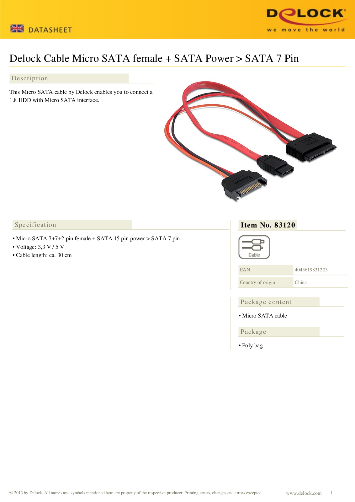 DeLOCK 83120 User Manual