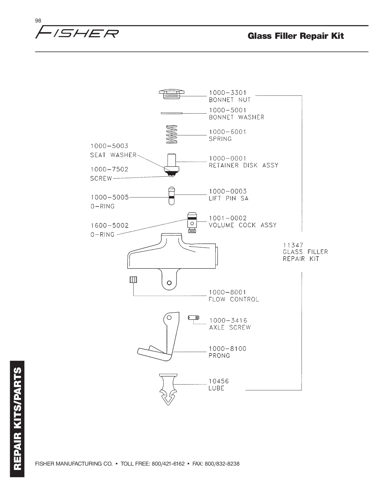 Fisher Manufacturing GLASS FILLER User Manual