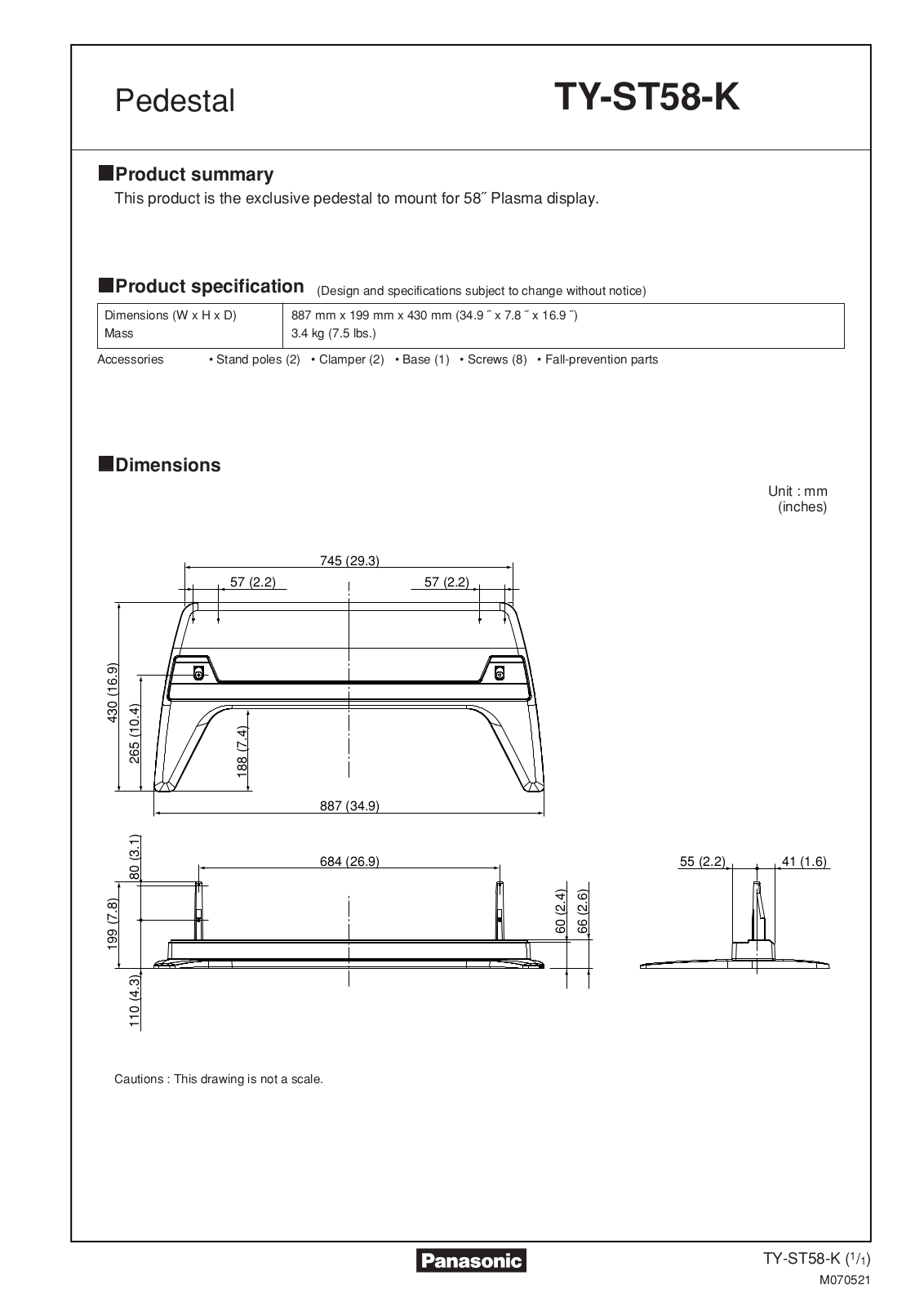 Panasonic TYST58K User Manual