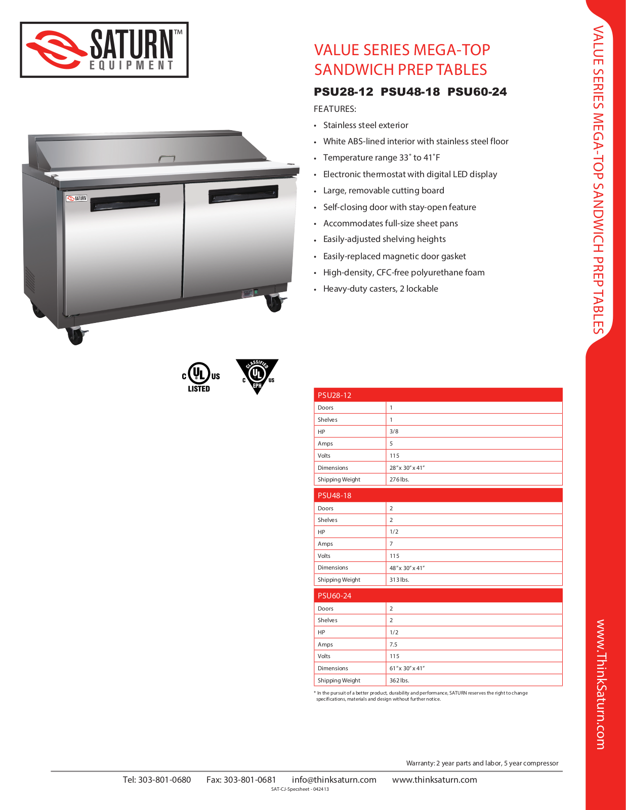 Saturn Equipment PSU28-12 User Manual