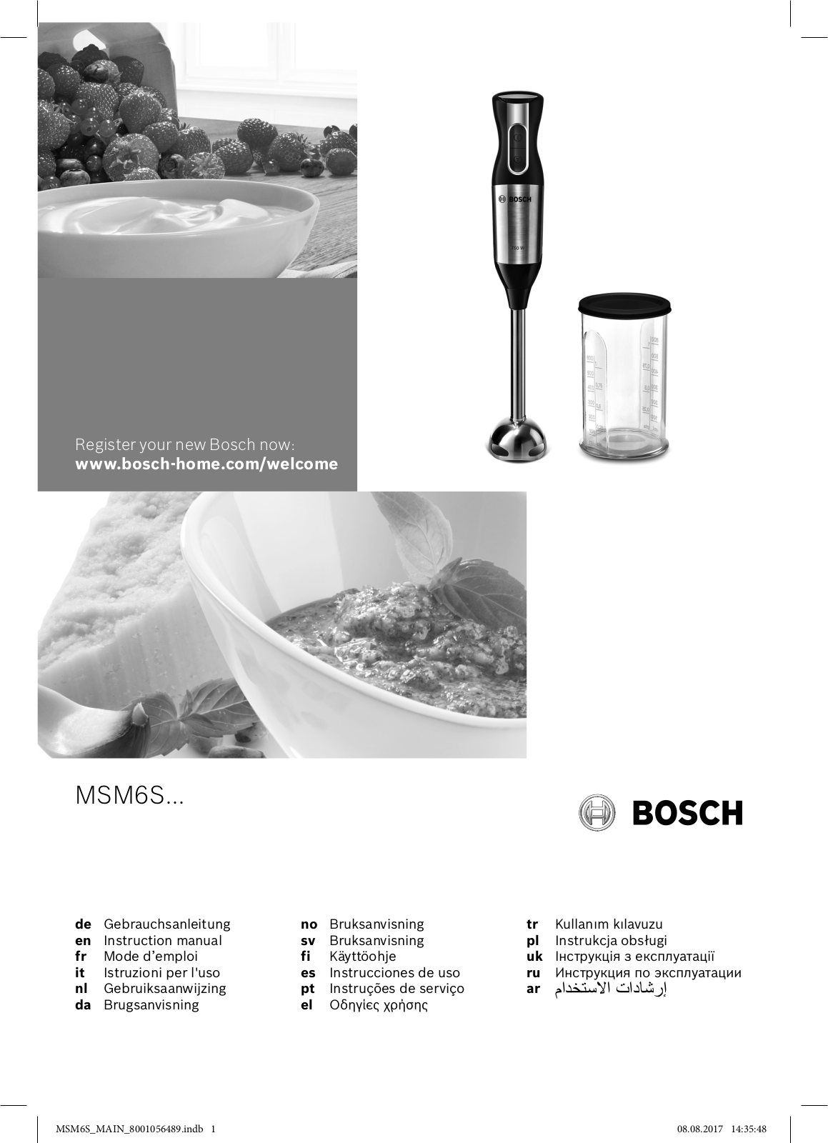 Bosch MSM6S90B User Manual