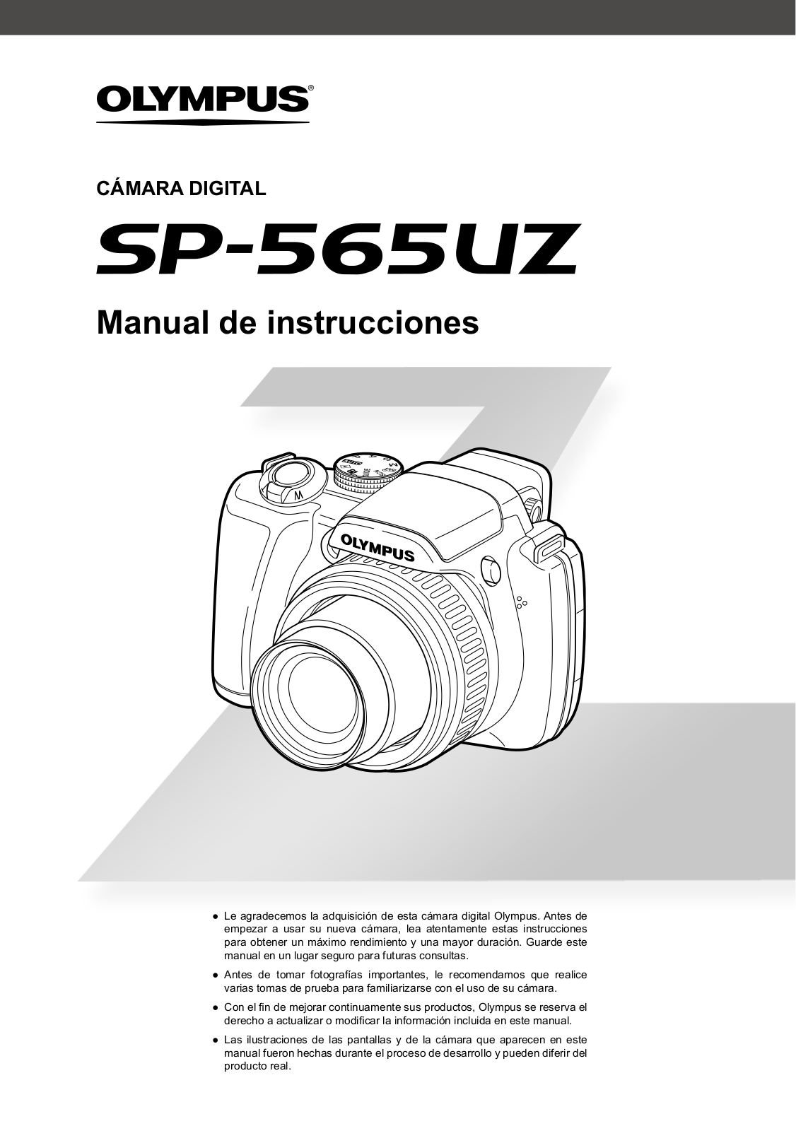 Olympus SP-565 UZ Instruction Manual