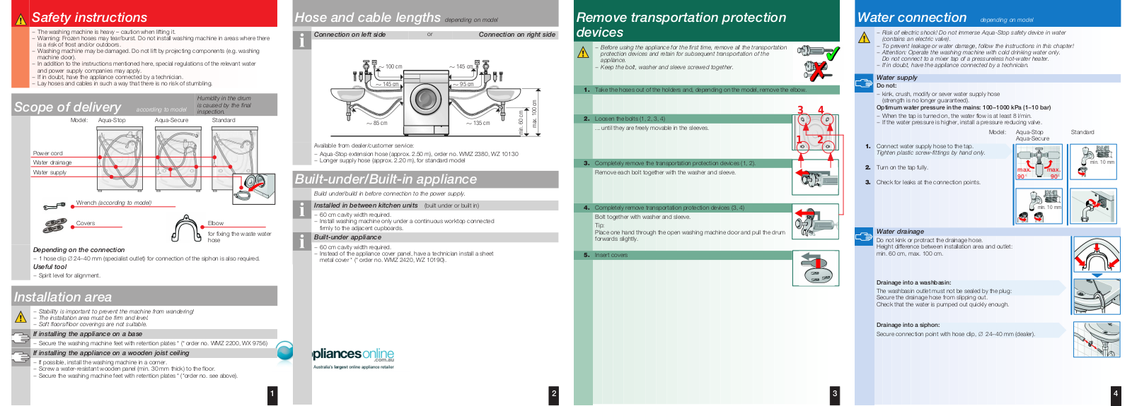 Bosch WAE24460AU User Manual