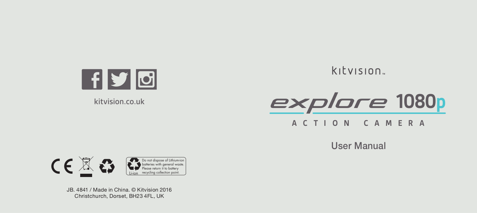 Kitvision Explore 1080P User Manual