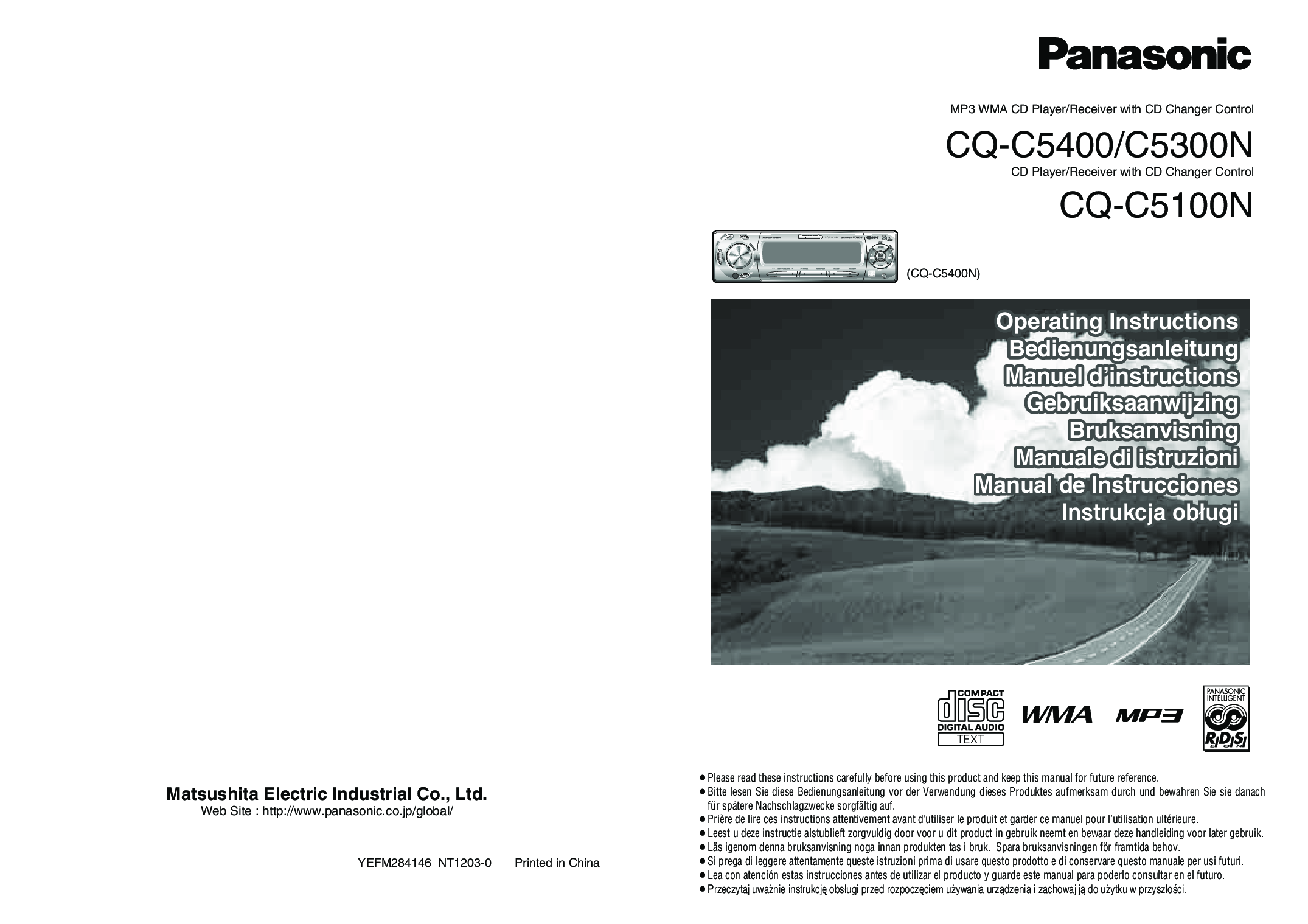 Panasonic CQ-C5400N, CQ-C5300N, CQ-C5100N User Manual