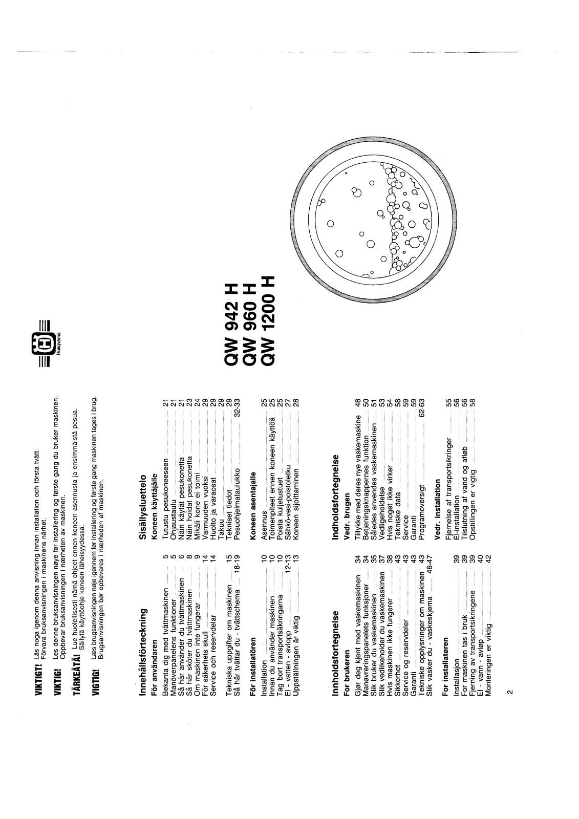 Husqvarna QW1200H User Manual