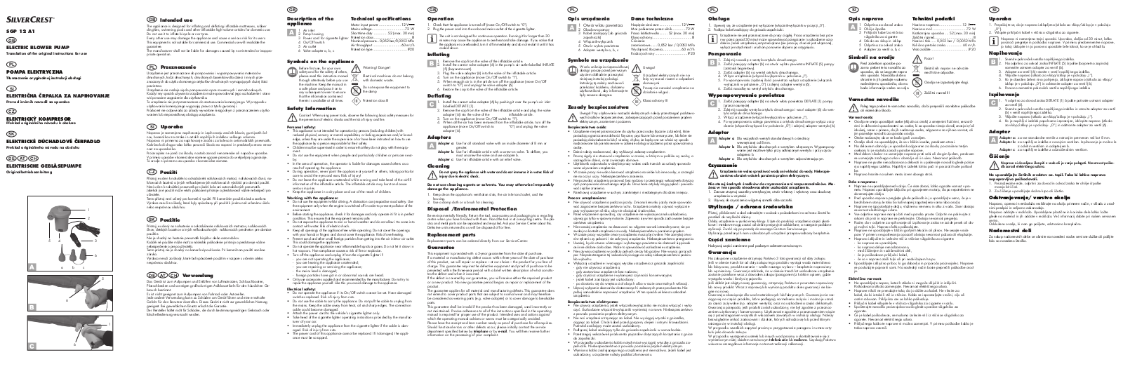 Silvercrest SGP 12 A1 User Manual