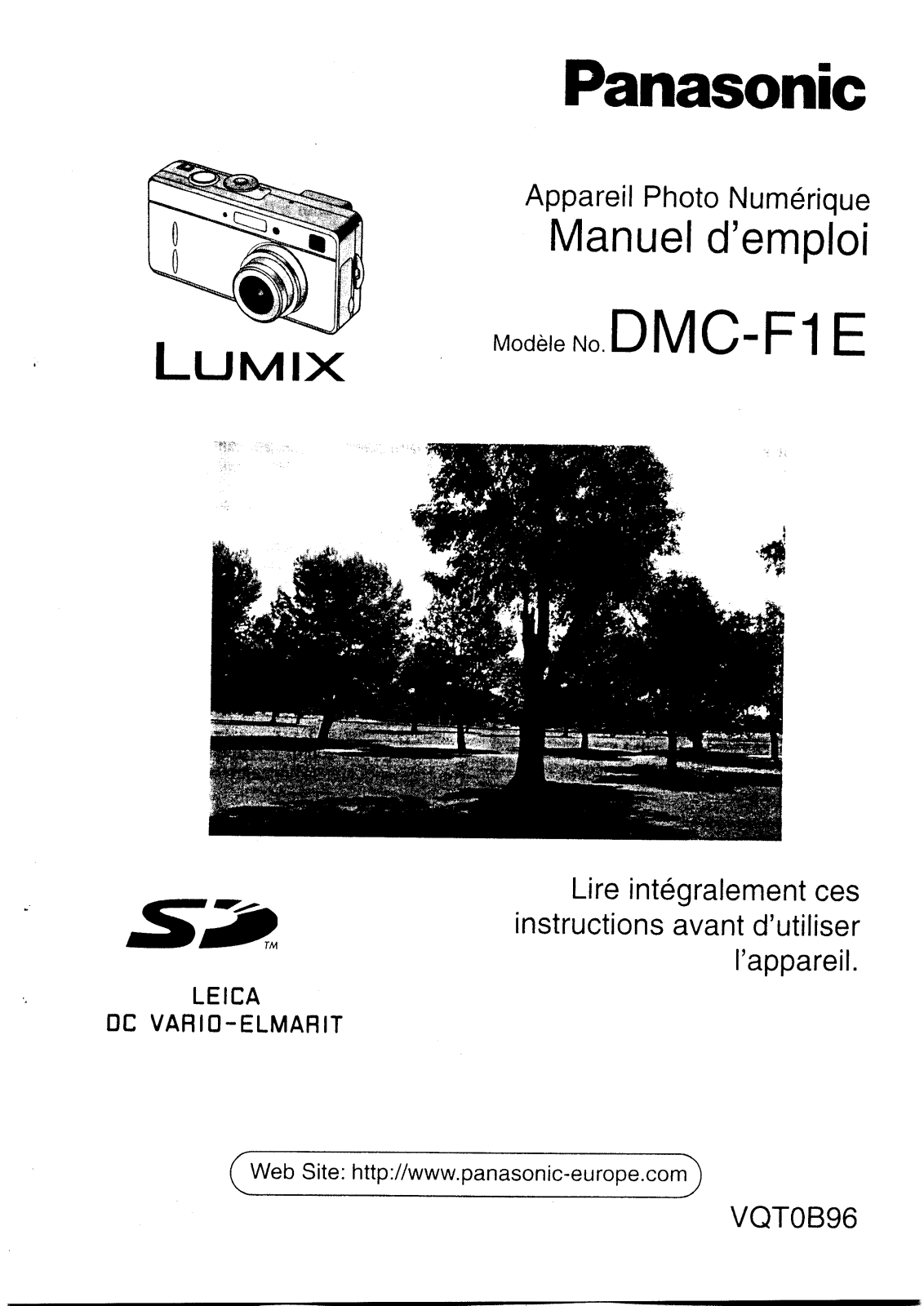 PANASONIC DMCF1 User Manual
