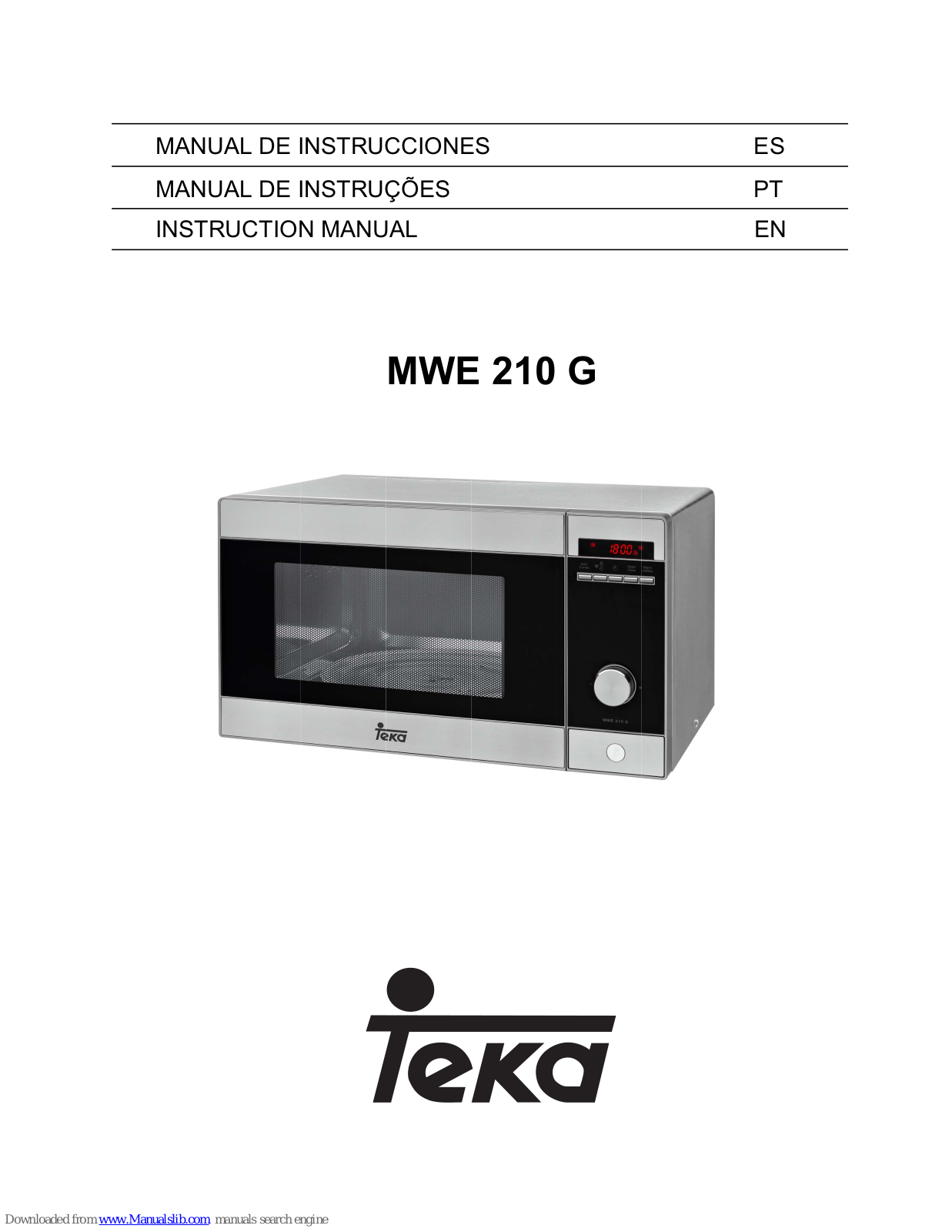 Teka MWE 210 G, MWE 205 G INOX, MWE 230 G INOX, MWE 230 G INOX VR01 Instruction Manual